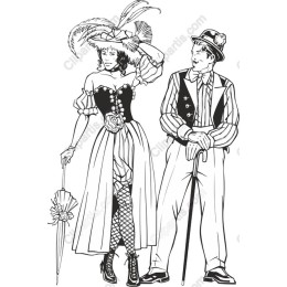 Vintage Carnival Couple