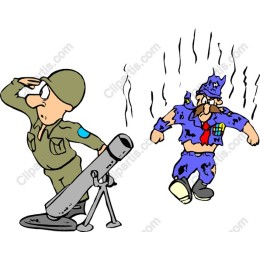 Comical Military Scene