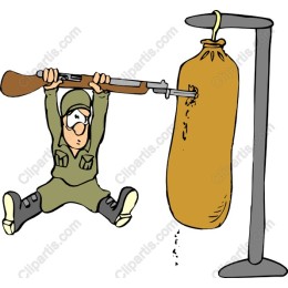 Playful Soldier Punching Bag