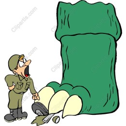 Whimsical Soldier and Giant Foot