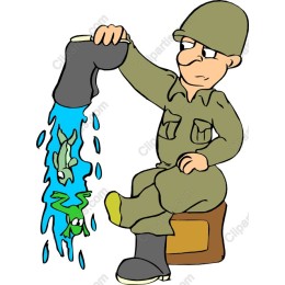 Whimsical Soldier Fishing