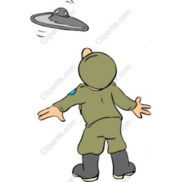Whimsical Soldier and UFO