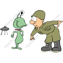 Whimsical Alien Encounter