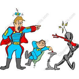 Whimsical Hero and Robot Adventure