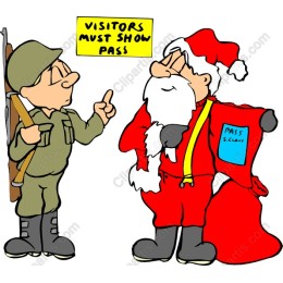Whimsical Soldier and Santa Claus
