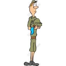 Whimsical Cartoon Soldier