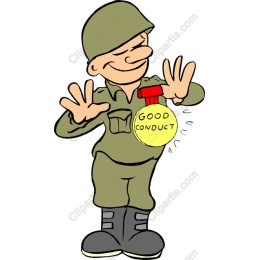 Cheerful Soldier Good Conduct Medal
