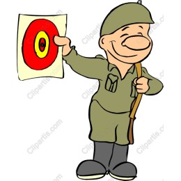 Happy Soldier with Target