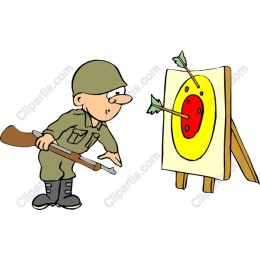 Cartoon Soldier with Target