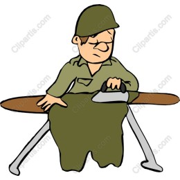 Military Uniform Care - Soldier Ironing