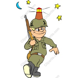 Cartoon Soldier with Lighthouse Helmet