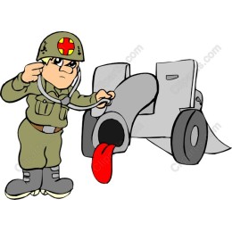 Cartoon Soldier & Cannon
