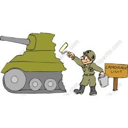 Whimsical Soldier Camouflage Tank