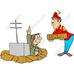 Whimsical Military Pizza Delivery