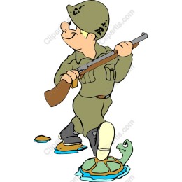 Playful Cartoon Soldier