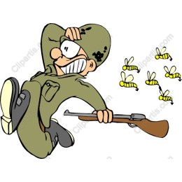 Playful Soldier vs. Buzzing Bees