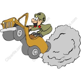 Cheerful Military Jeep
