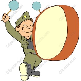 Cheerful Marching Drummer