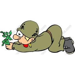 Crawling Soldier with Leaves