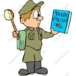 Cartoon Soldier with Tank Polish
