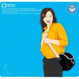 Vibrant Woman in Yellow Blouse