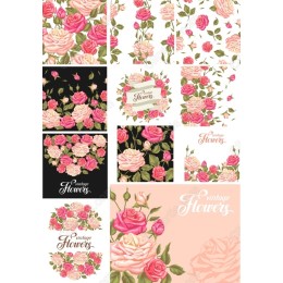 Vintage Flowers Clipart Set
