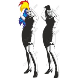 Vibrant Dual-Tone Woman