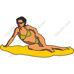 Stylish Summer : Woman Lounging in the Sun