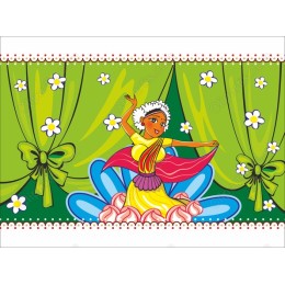 Dancing Joy in Floral Splendor - Vibrant