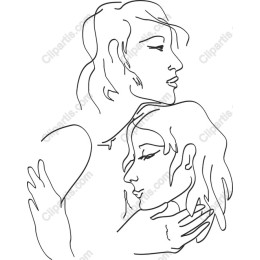 Embrace - Minimalist Line Art