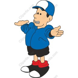 Cheerful Cartoon Boy
