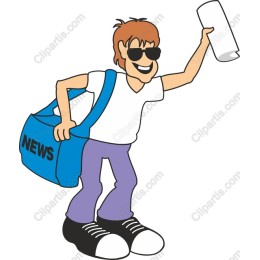 Cheerful Newspaper Delivery Boy