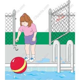 Summer Poolside Playful Kid