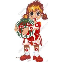 Cheerful Watermelon Girl