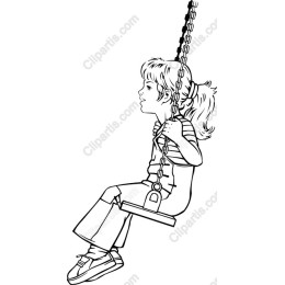 Joyful Swinging Girl