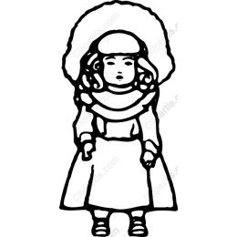 Vintage Character Line Art