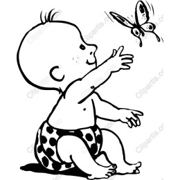 Adorable Baby and Butterfly