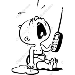 Crying Baby with Phone