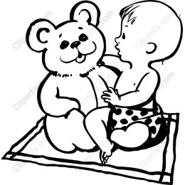 Charming Baby and Teddy Bear