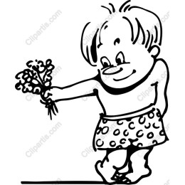 Charming Child with Flowers