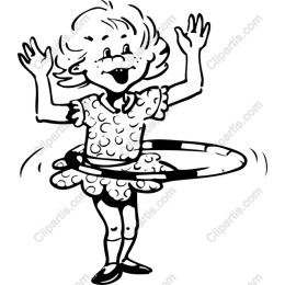 Whimsical Hula Hoop Girl