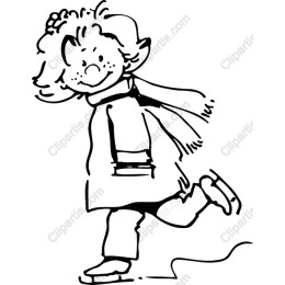 Joyful Child Ice Skating