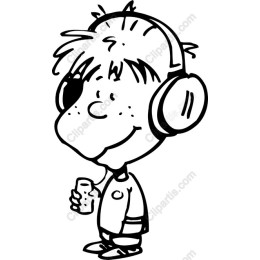 Playful Boy with Headphones