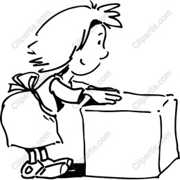 Joyful Girl with Box