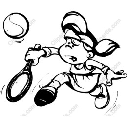 Dynamic Tennis Girl