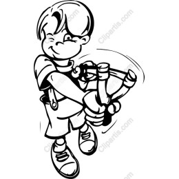 Playful Slingshot Boy