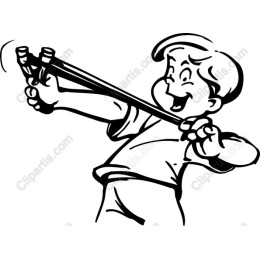 Playful Slingshot Boy