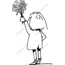 Charming Girl with Flowers
