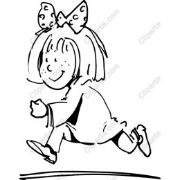 Cheerful Running Girl