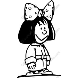 Charming Polka-Dotted Bow Girl